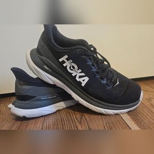 Hoka Black and White Men's Neutral Running Shoes